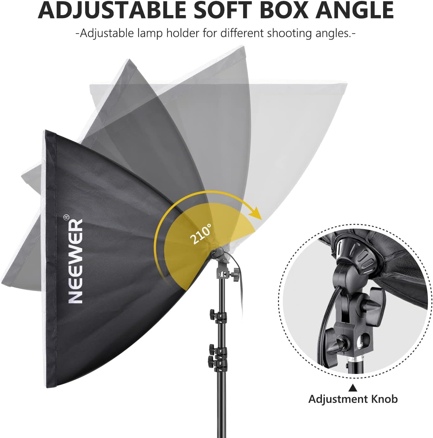 NEEWER Kit de Iluminación Softbox Equivalente a 700W, Paquete de 2, Equipo de Estudio Fotográfico - vista alternativa