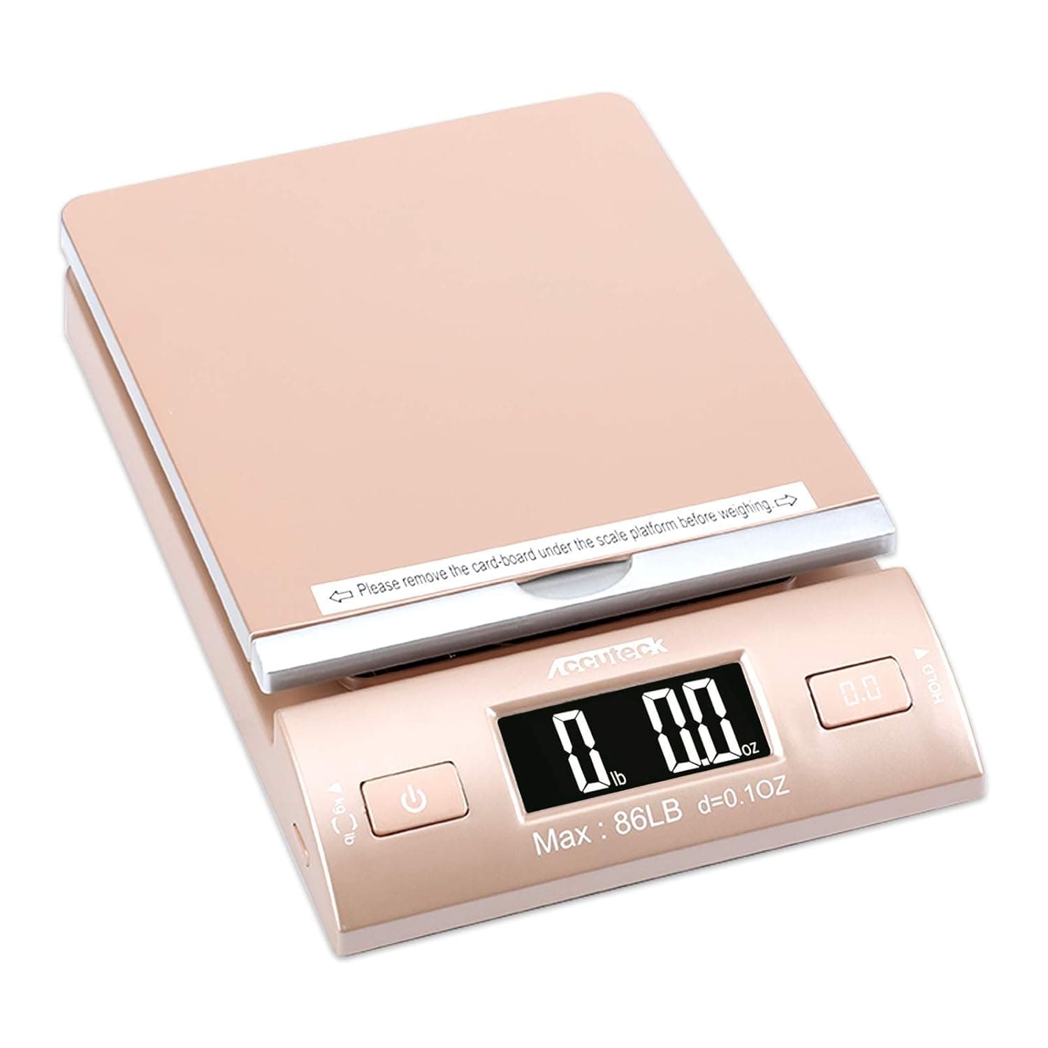 Báscula postal digital Accuteck Gold de 86 libras con baterías y adaptador de CA