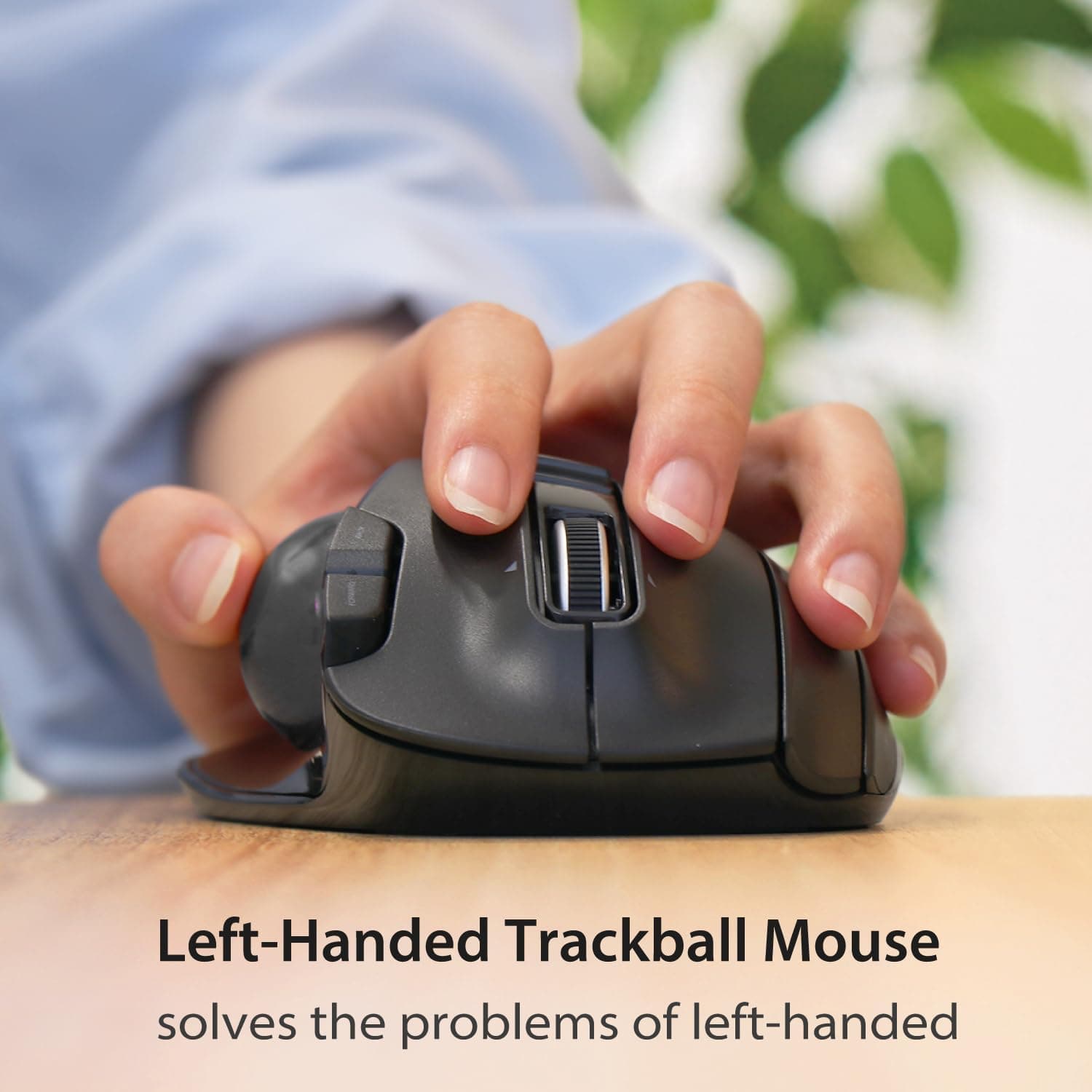 Mouse Trackball ELECOM EX-G para Zurdos, Inalámbrico USB de 2.4 GHz, Ergonómico, Control con el Pulgar, Bola Rodante de Seguimiento, 6 Botones Programables, Desplazamiento Inclinable - vista alternativa