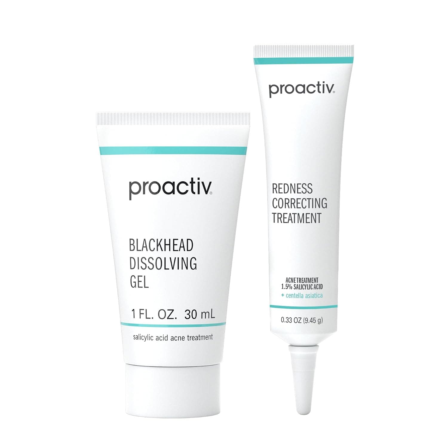 Dúo de tratamiento para el acné Proactiv - Gel disolvente de puntos negros + Tratamiento localizado corrector de rojeces, limpia y previene brotes con ácido salicílico, formulado para piel propensa al acné