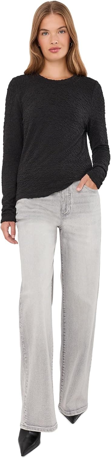 NIC+ZOE Petite Crinkle Knit Textured Top - vista alternativa
