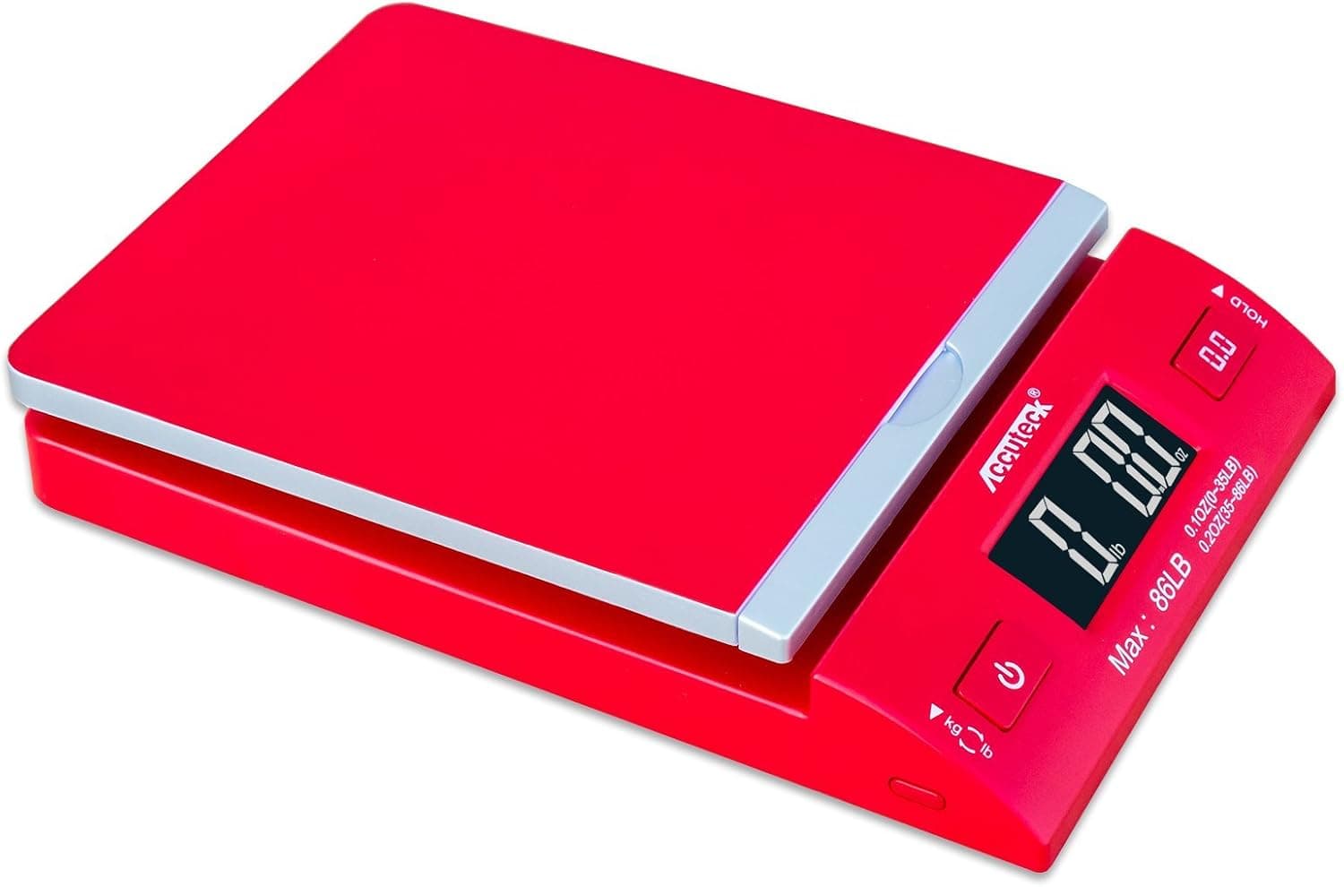 Accuteck DreamRed Báscula postal digital de 86 Lbs de envío con adaptador USB y CA, Edición limitada - vista alternativa