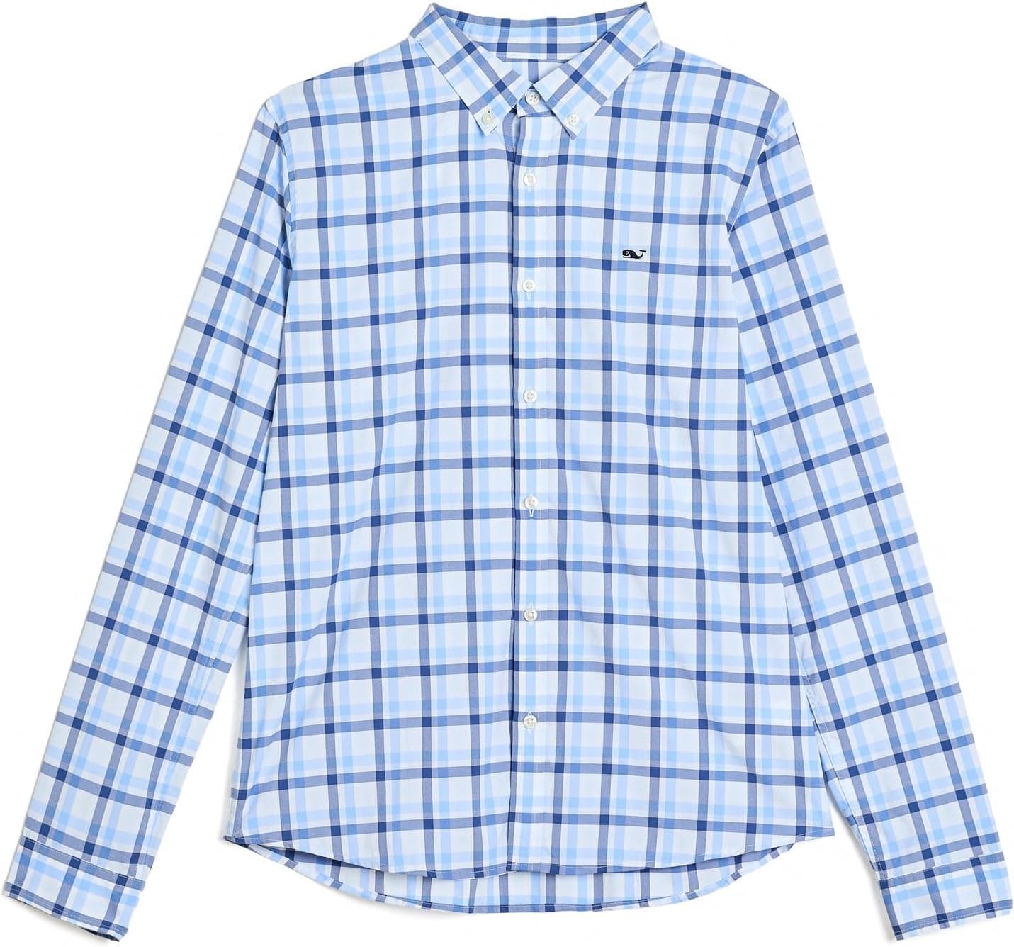 Camisa Featherweight Performance a Cuadros para Niños Vineyard Vines