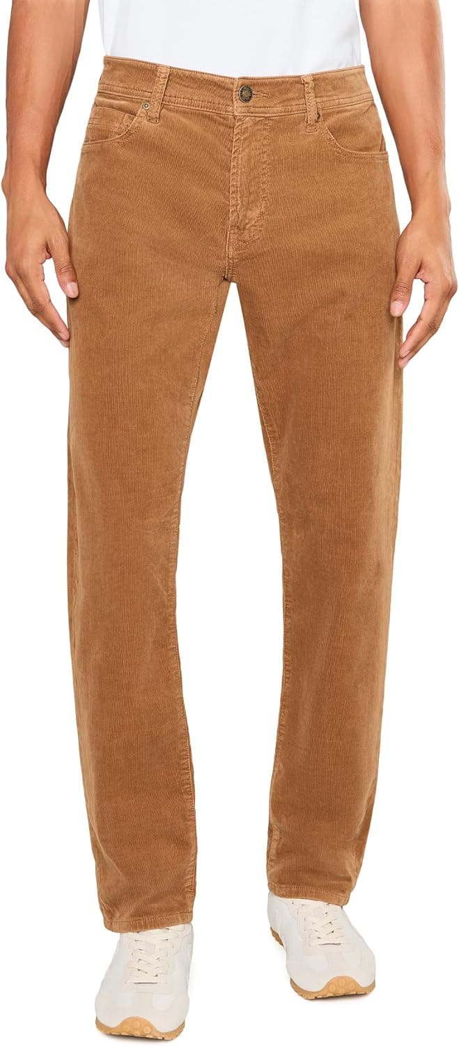 Liverpool Los Angeles, Hombre, Kingston Modern Straight Stretch Corduroy, Sienna, Talla: 36, Entrepierna: 32