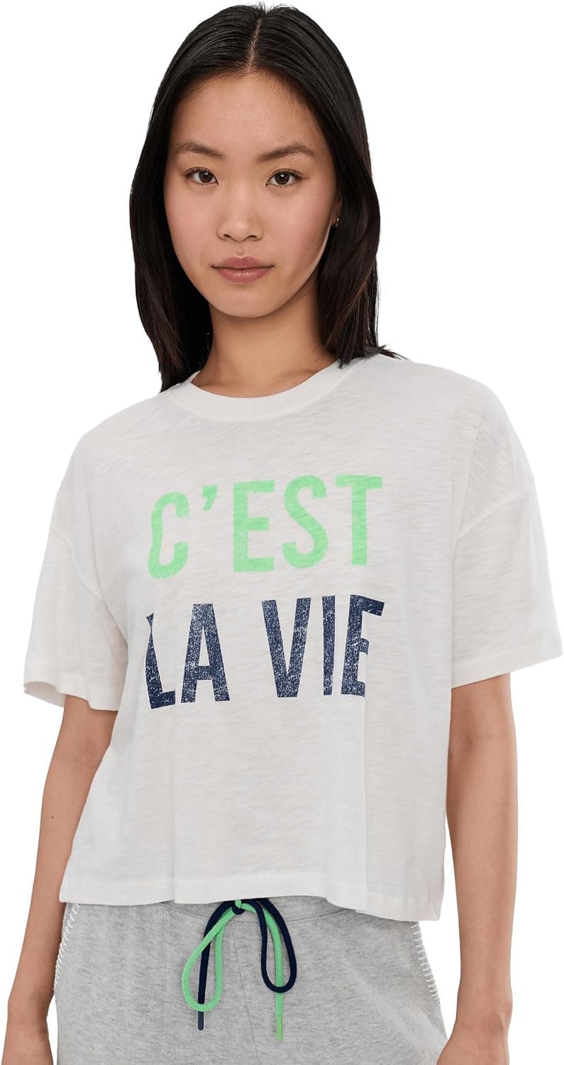 Camiseta de manga corta PJ Salvage para mujer C'est La Vie