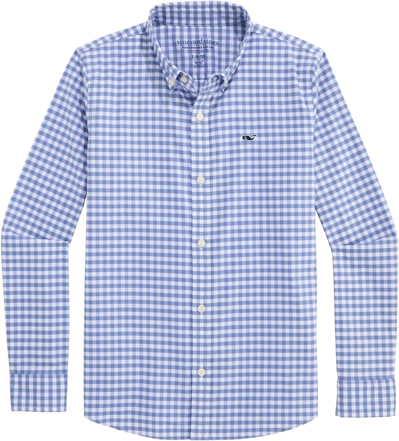 Camisa de algodón Skysail Gingham Performance para niños de vineyard vines - vista alternativa