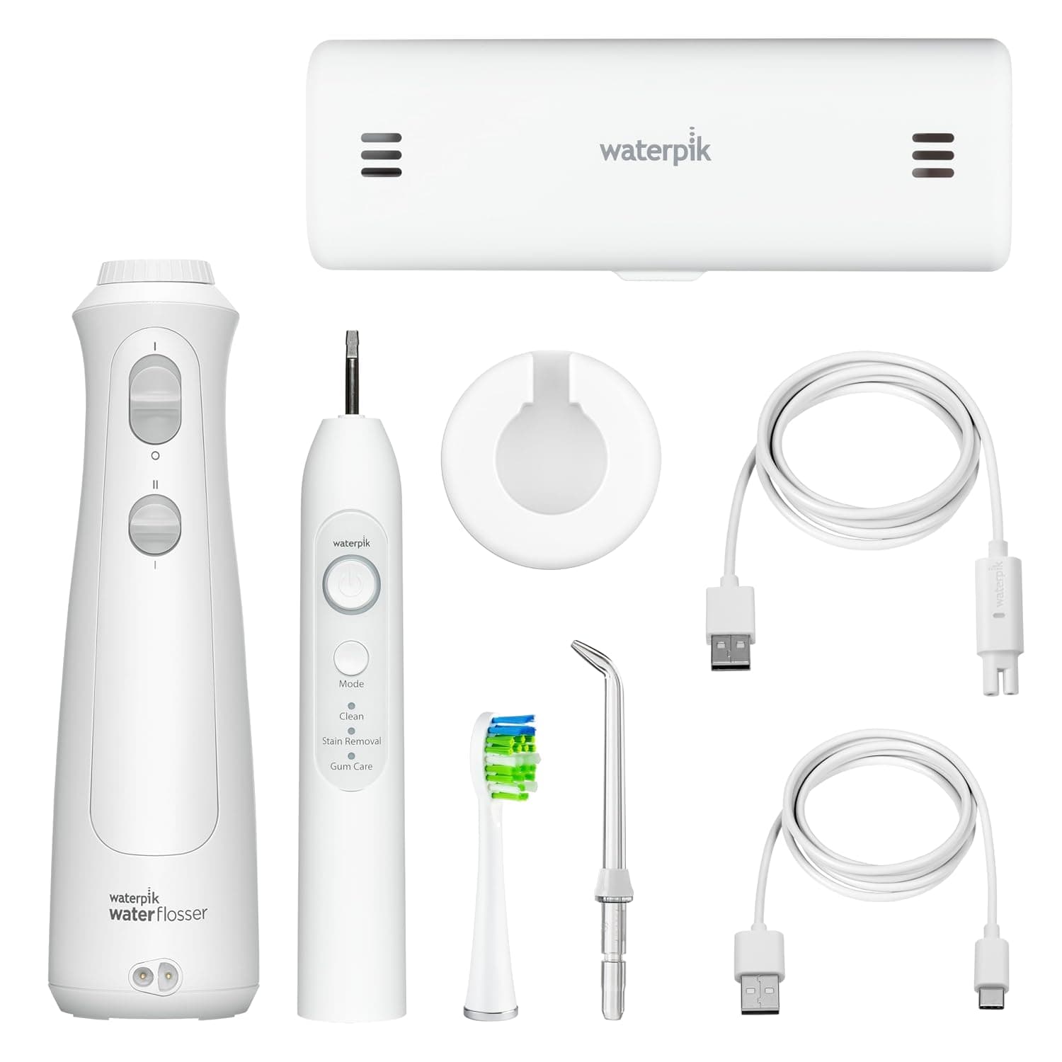 Waterpik Cordless Pearl y Sensonic Cepillo de Dientes Eléctrico Recargable y Combinación de Irrigador Bucal, Cuidado Dental Completo para Dientes, Encías, Frenillos y Viajes – Aceptado por la ADA, Blanco - imagen 6