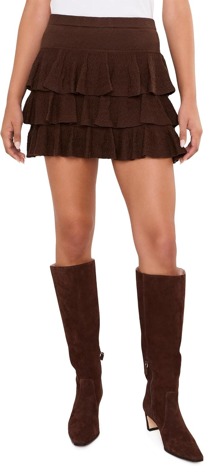 Show Me Your Mumu Marley Skorts para Mujer Tejido Pointelle Marrón Grande