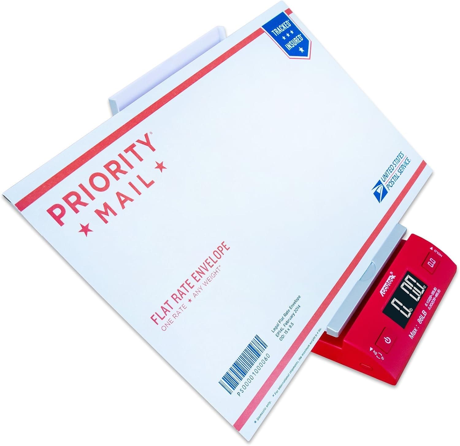Accuteck DreamRed Báscula postal digital de 86 Lbs de envío con adaptador USB y CA, Edición limitada - imagen 4