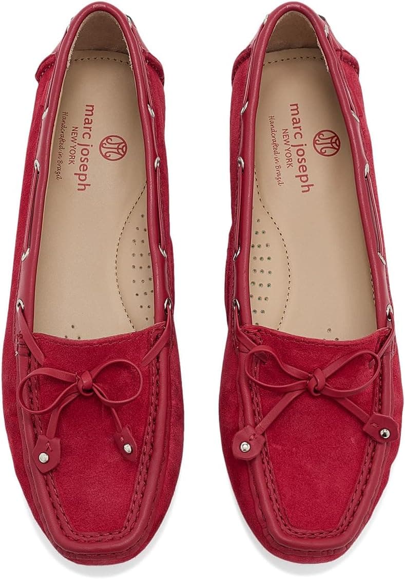 Marc Joseph New York, de Mujer, Mocasines Cypress Hill, Gamuza Cereza, 7 Mediano - vista alternativa