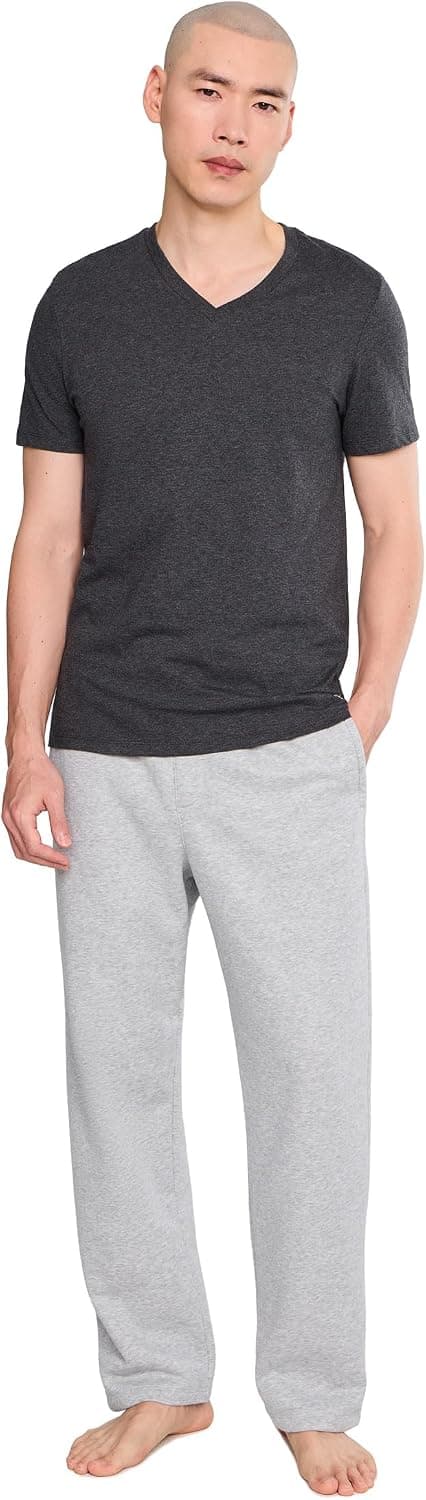 Calvin Klein, para Hombre, Camiseta Interior Cotton Classics Paquete de 3, Negro/Morado Oscuro/Gris Marengo Jaspeado, XX-Grande - vista alternativa