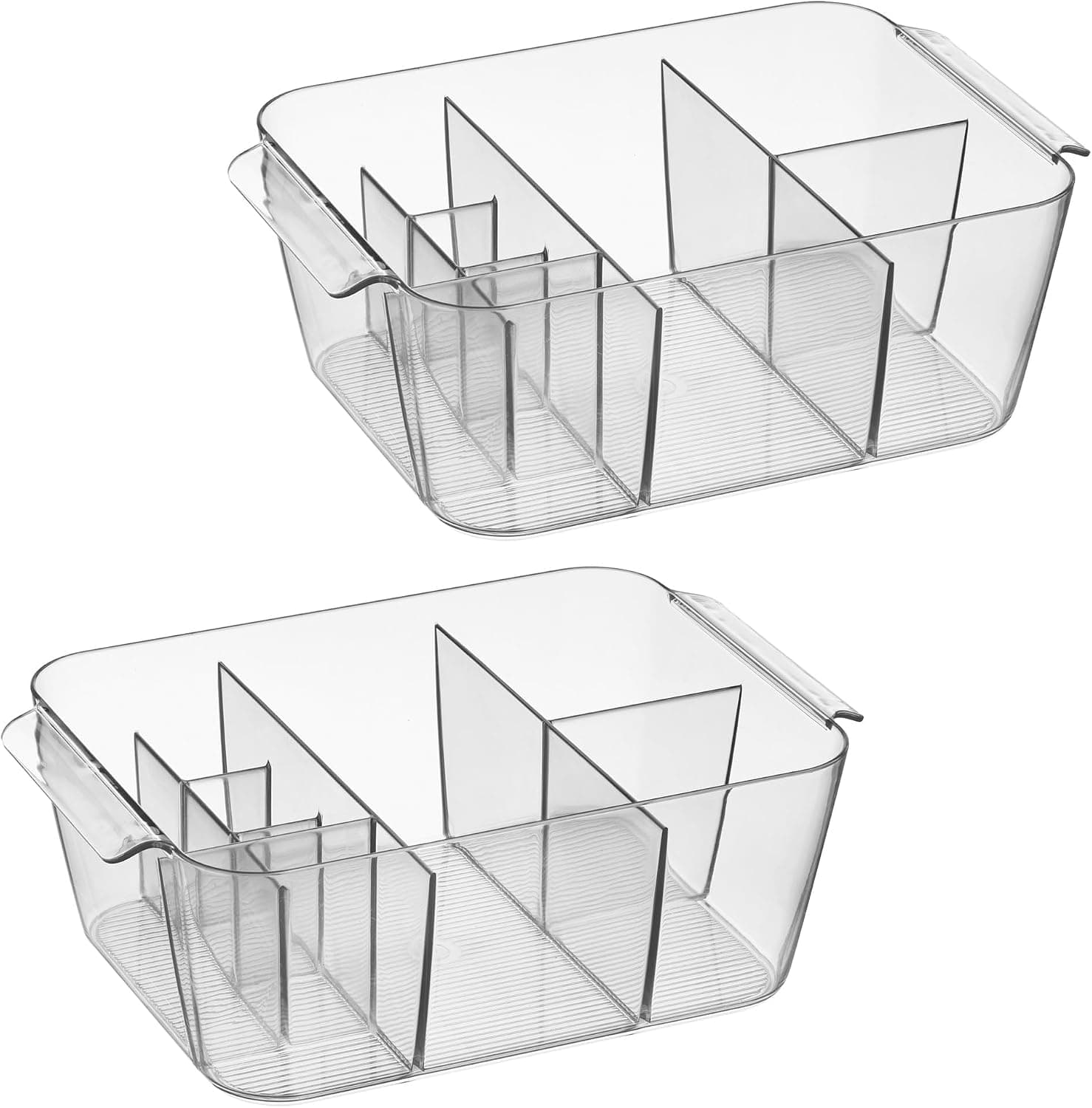 Organizador de maquillaje iDesign, juego de 2, transparente - imagen 8