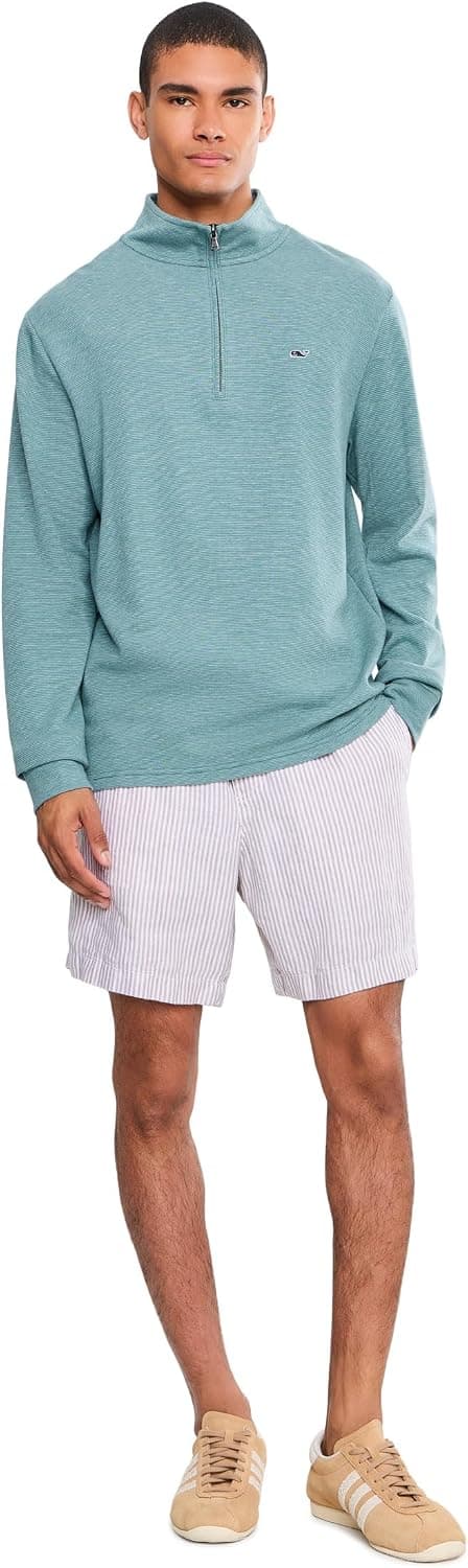 vineyard vines, Hombre, Saltwater 1/4 Zip, Lowcountry Loden, L - vista alternativa