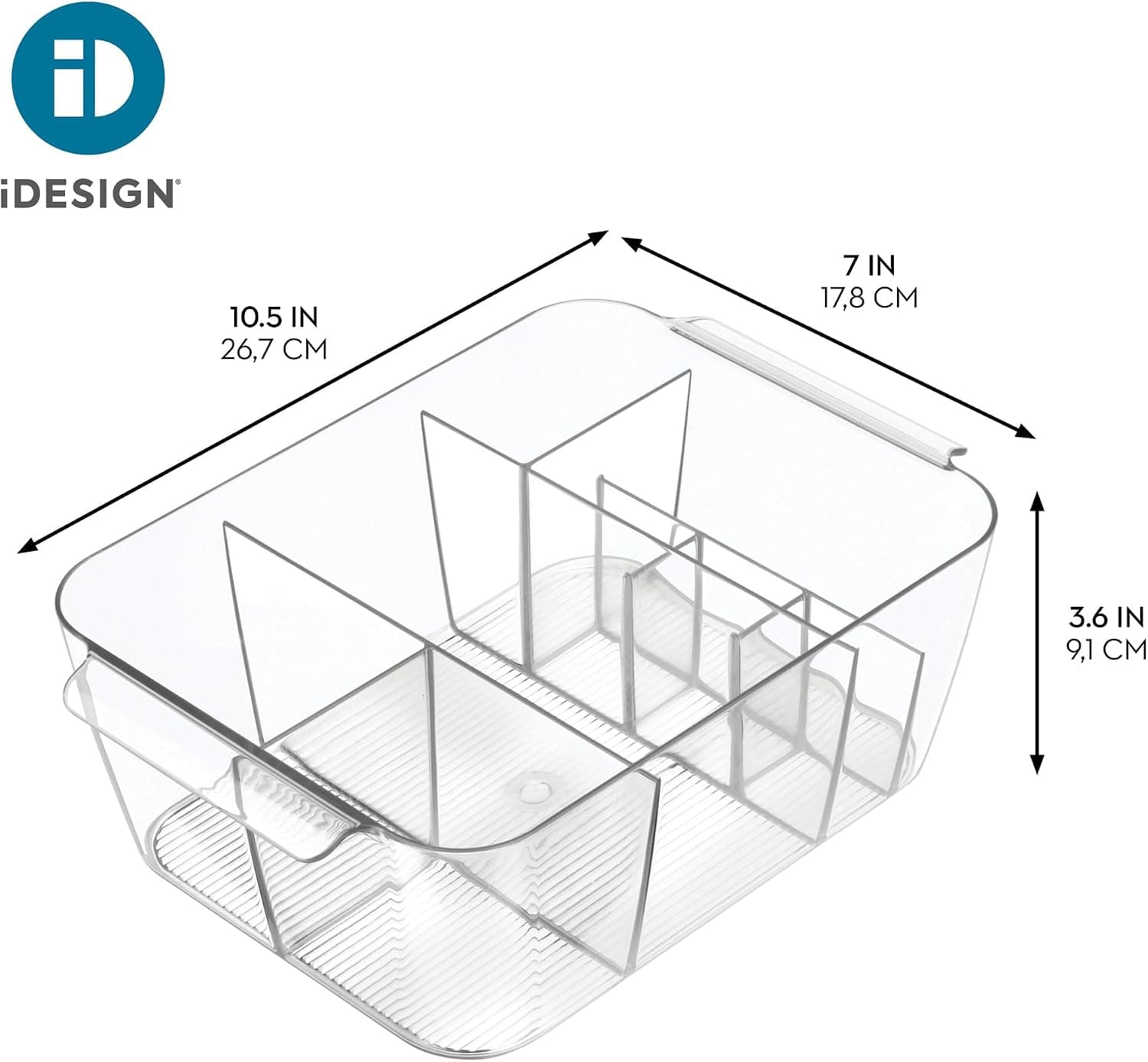 Organizador de maquillaje iDesign, juego de 2, transparente - imagen 3