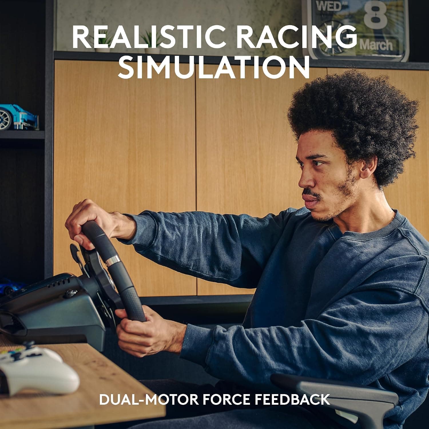 Volante y pedales Logitech G920 Driving Force con Feedback + palanca de cambios G - Xbox Series X|S, One y PC, Mac - Negro - imagen 3