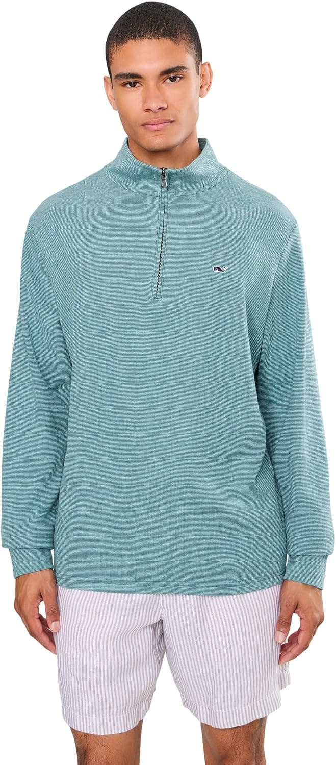 vineyard vines, Hombre, Saltwater 1/4 Zip, Lowcountry Loden, L