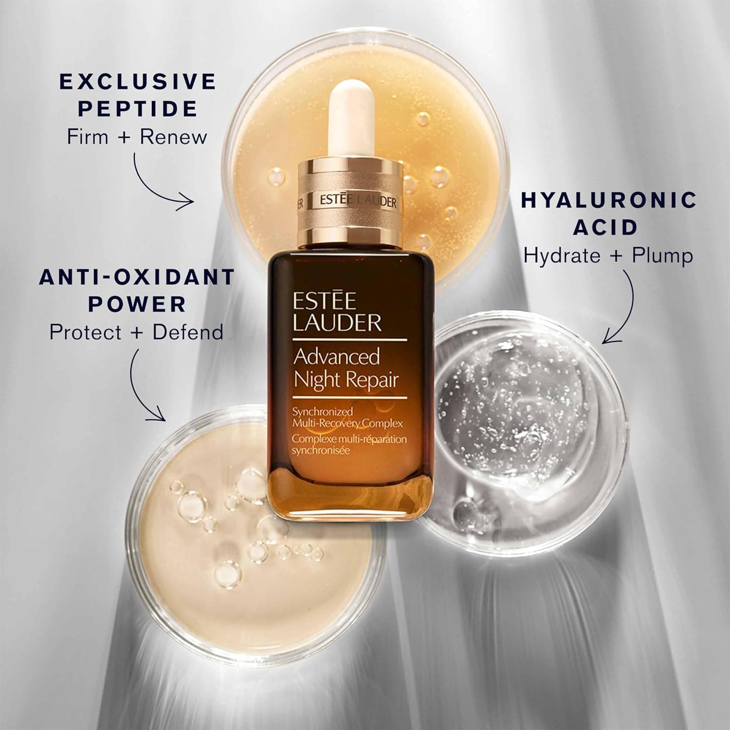 Estée Lauder Nighttime Experts 3-Piece Travel Size Skincare Gift Set | Repair + Bounce + Brighten | Includes Face Serum 1 Fl Oz, Eye Cream 0.17 Fl Oz + Moisturizer 0.5 Ounce - imagen 3