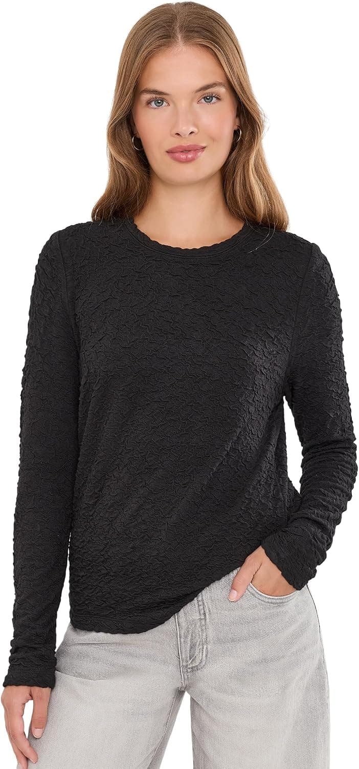 NIC+ZOE Petite Crinkle Knit Textured Top