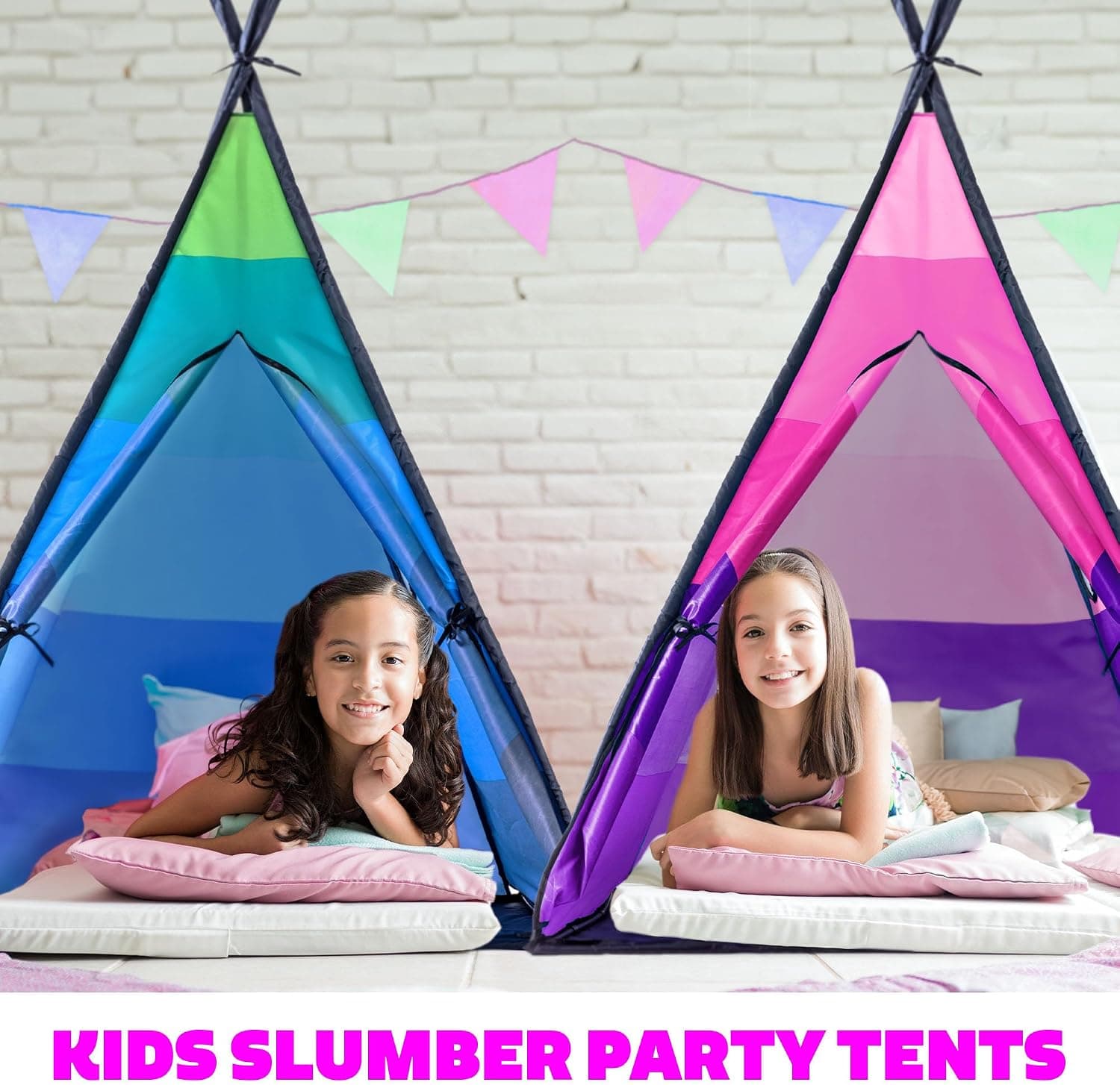USA Toyz Happy Hut Teepee Tent para Niños - Tiendas de Juego Pop Up Interiores para Niños, Niñas, Pequeños con Bolsa de Almacenamiento Portátil (Rosa) - imagen 7