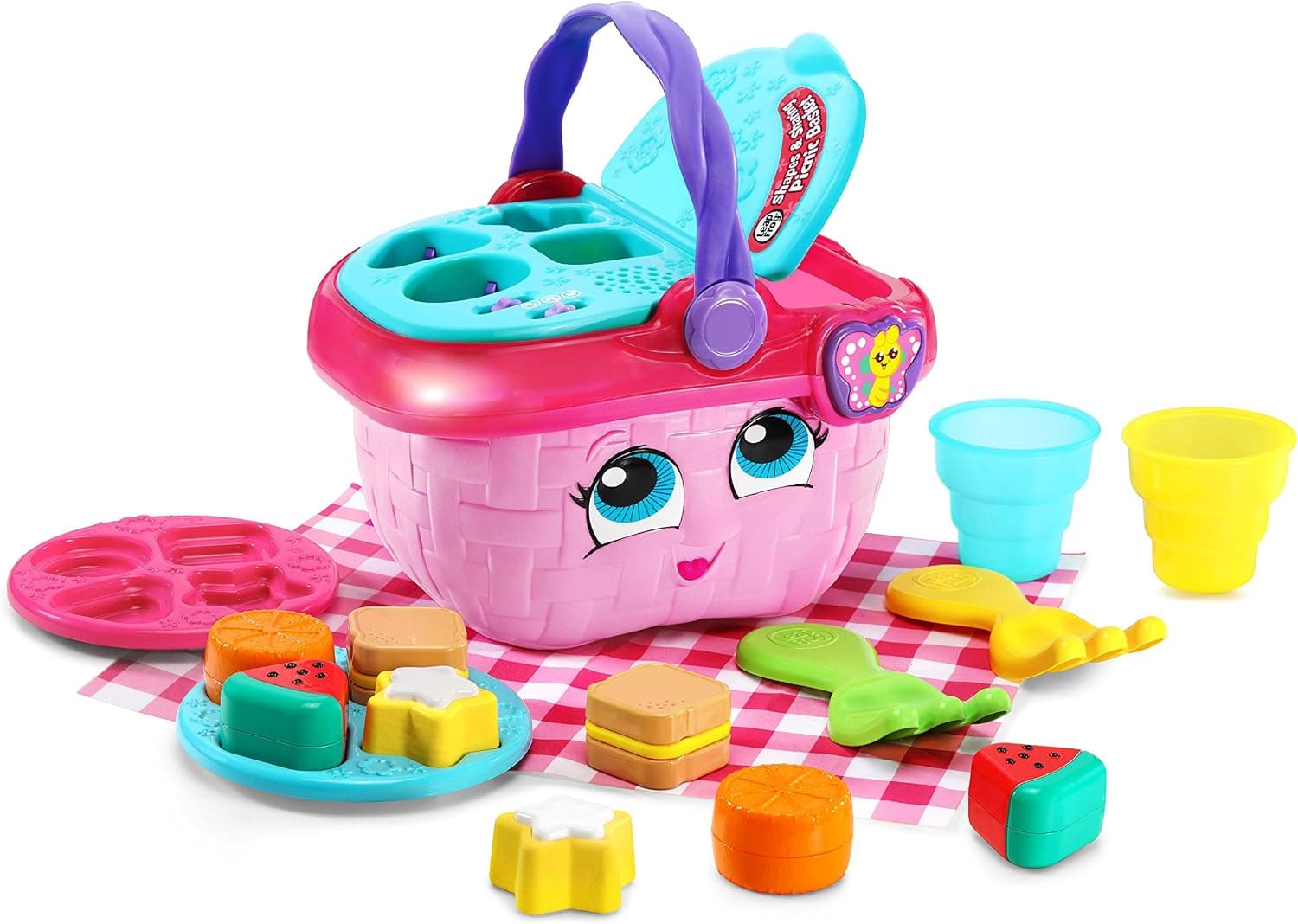 Cesta de picnic LeapFrog Shapes and Sharing, rosa